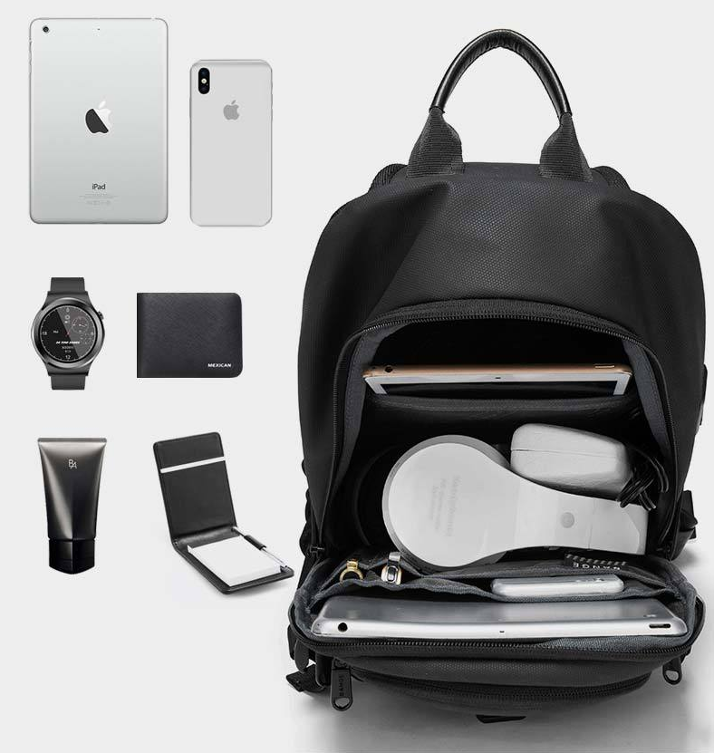 Carbon Fiber Anti-Theft Sling Bag