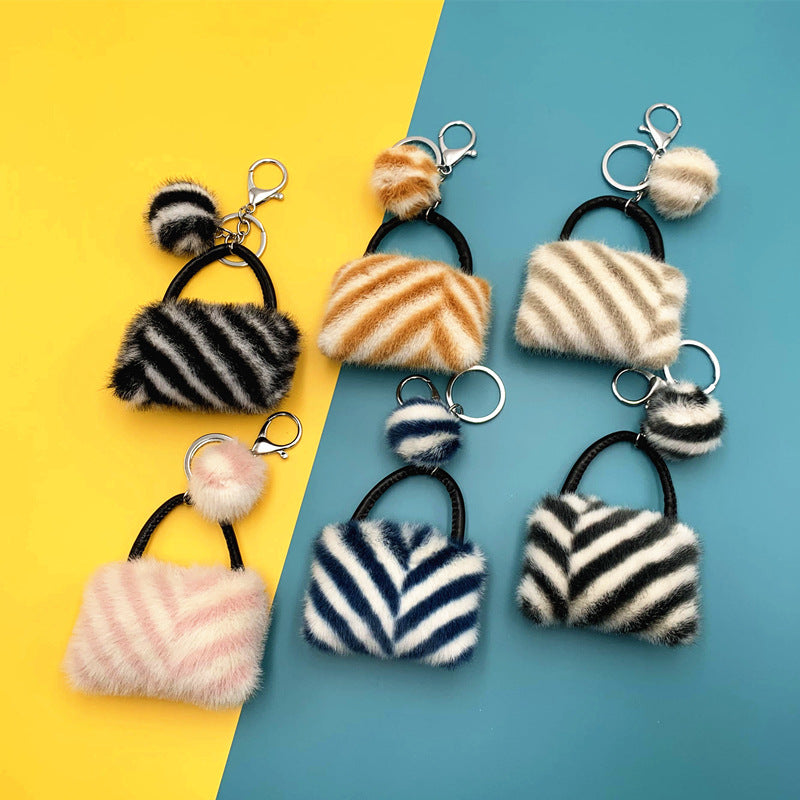 Mini Plush Keychain Bag