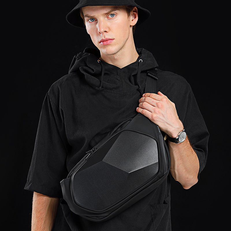 Geometric Hard Shell Cross Bag — Anti-Shock EVA Street Carry