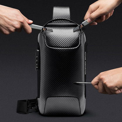Carbon Fiber Anti-Theft Sling Bag